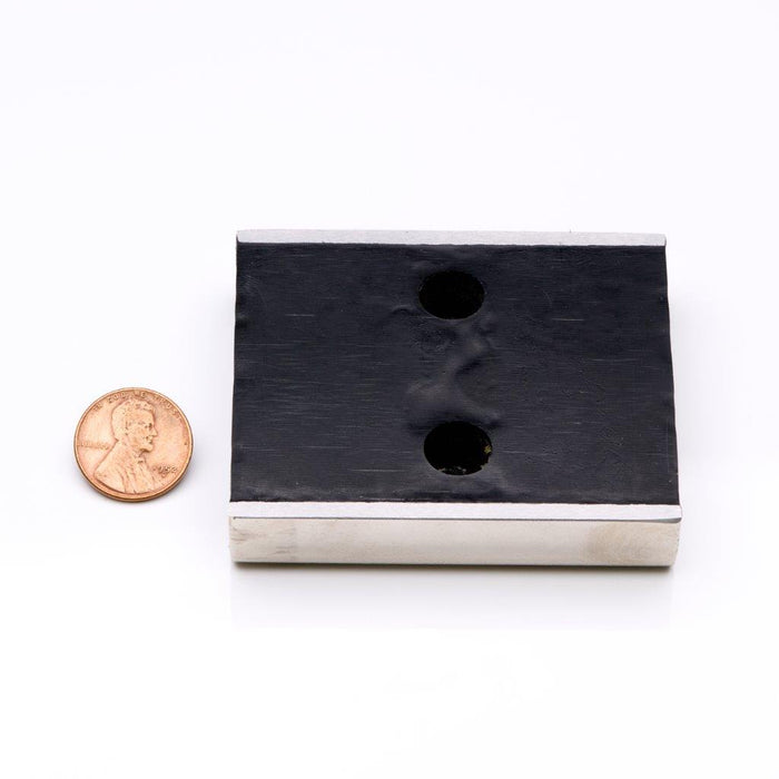 Ceramic Horseshoe Magnet Assembly 0.563" H x 2.375" W x 2.75" L - Grade C8, Nickel plated finish