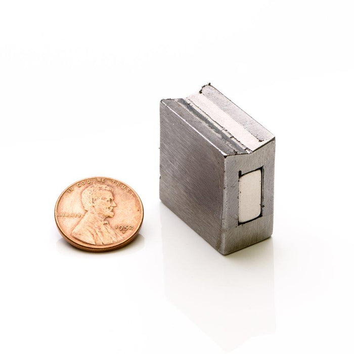 Neodymium Block  Magnet Assembly 0.5" H x 1" W x 1" L - Grade N35