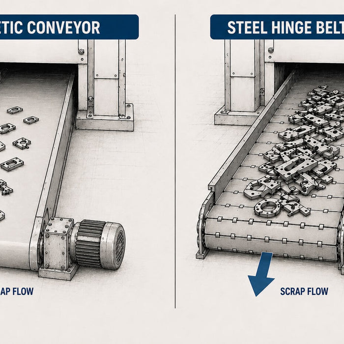 Magnetic Conveyor vs Steel Hinge Belt: Which Is Best for Stamping Scrap Removal?