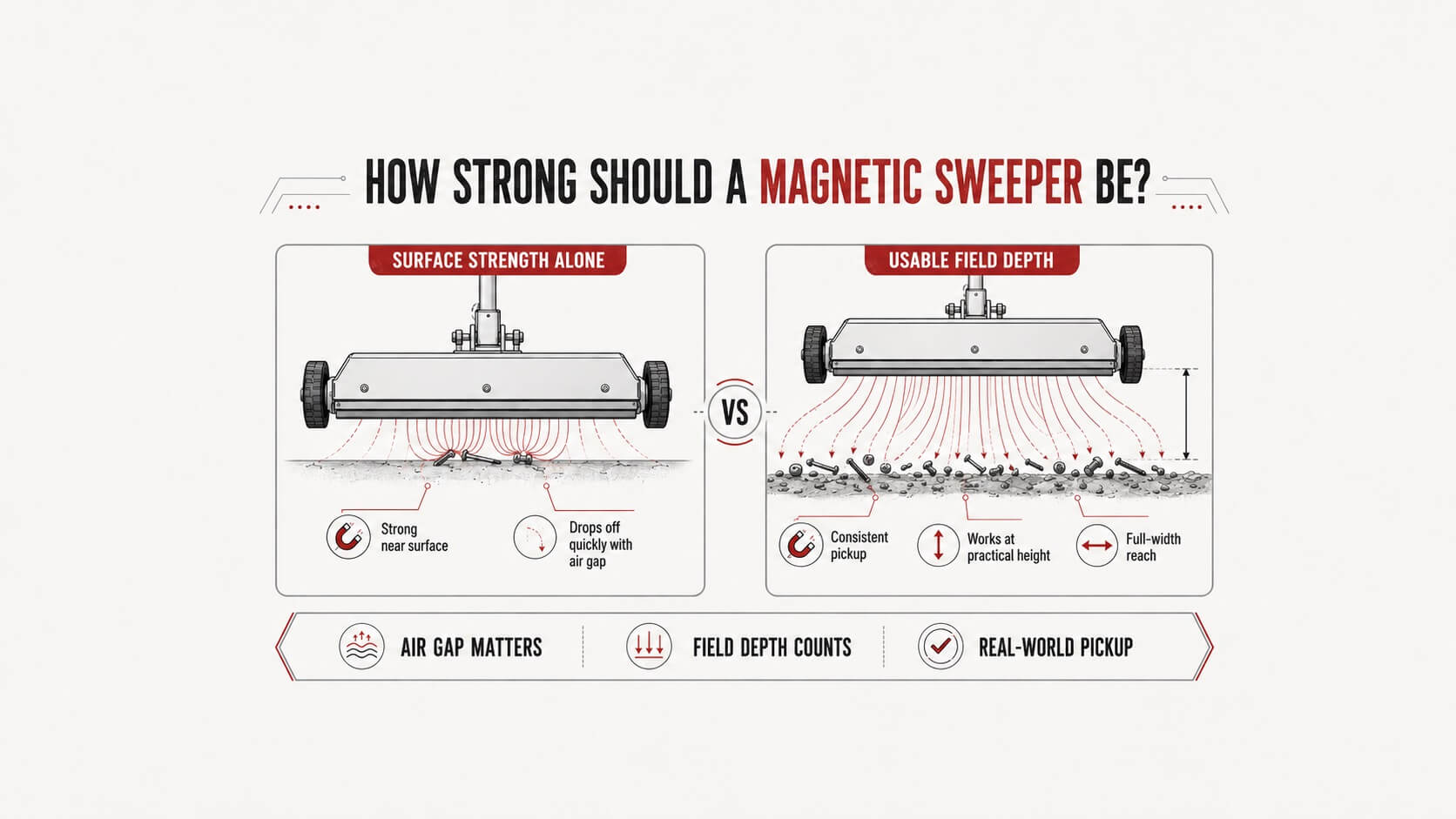 How Strong Should a Magnetic Sweeper Be?
