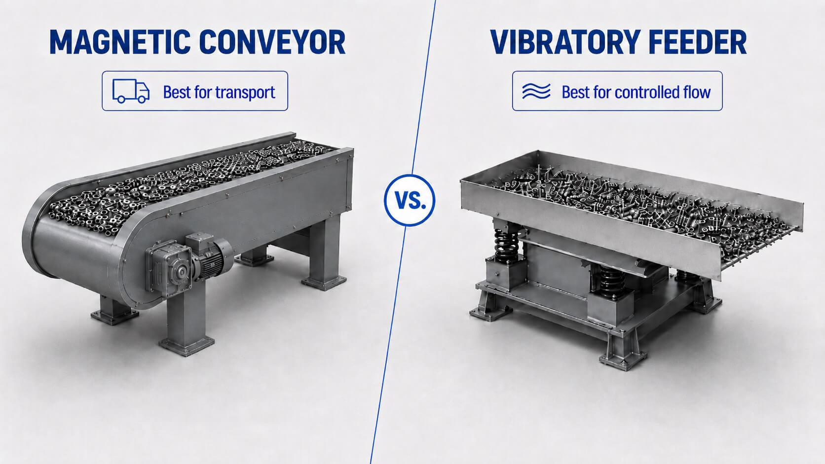 Magnetic Conveyor vs. Vibratory Feeder: When to Use Each
