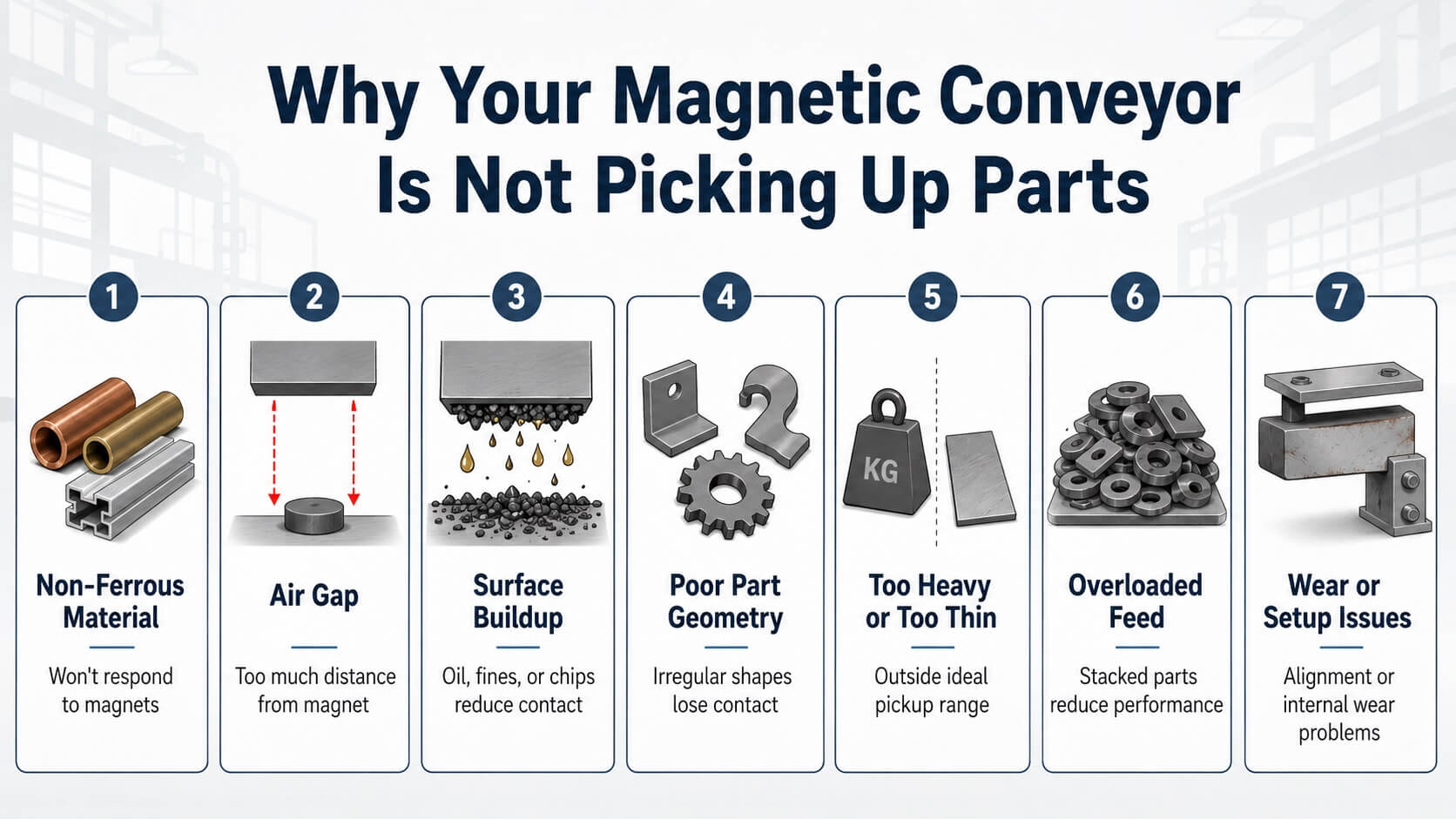 Why Your Magnetic Conveyor Is Not Picking Up Parts