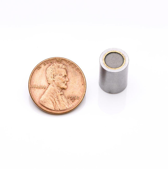 Neodymium Round Magnet Assembly 0.375" Diameter x 0.5" H - Grade N35