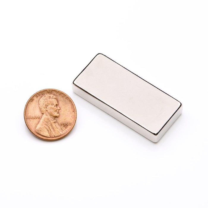 Neodymium Block  Magnet 0.25" H x 1.5" W x 0.68" L - Grade N35
