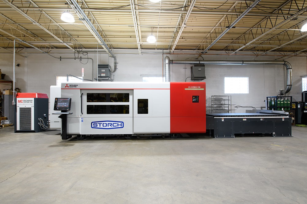 Storch Mitsubishi Fiber Laser with 60x120 Bed and Up to 1-Inch Cutting Capabilities
